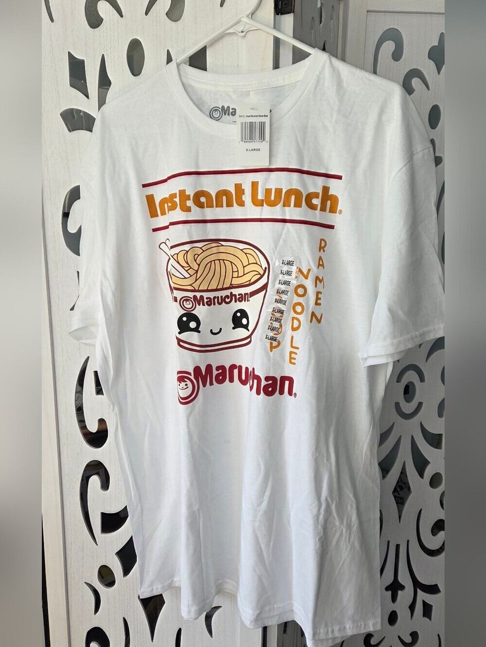 Maruchan Instant Lunch Graphic Tee White Mens XL NWOT Ramen Noodle Cup T-Shirt